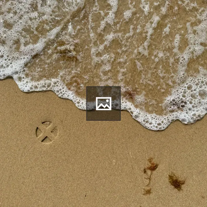 Beach Sand with X Imprint