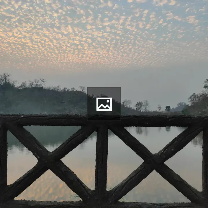 Nature Scene with Bridge and Lake