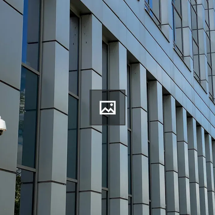 Minimalist modern building with camera
