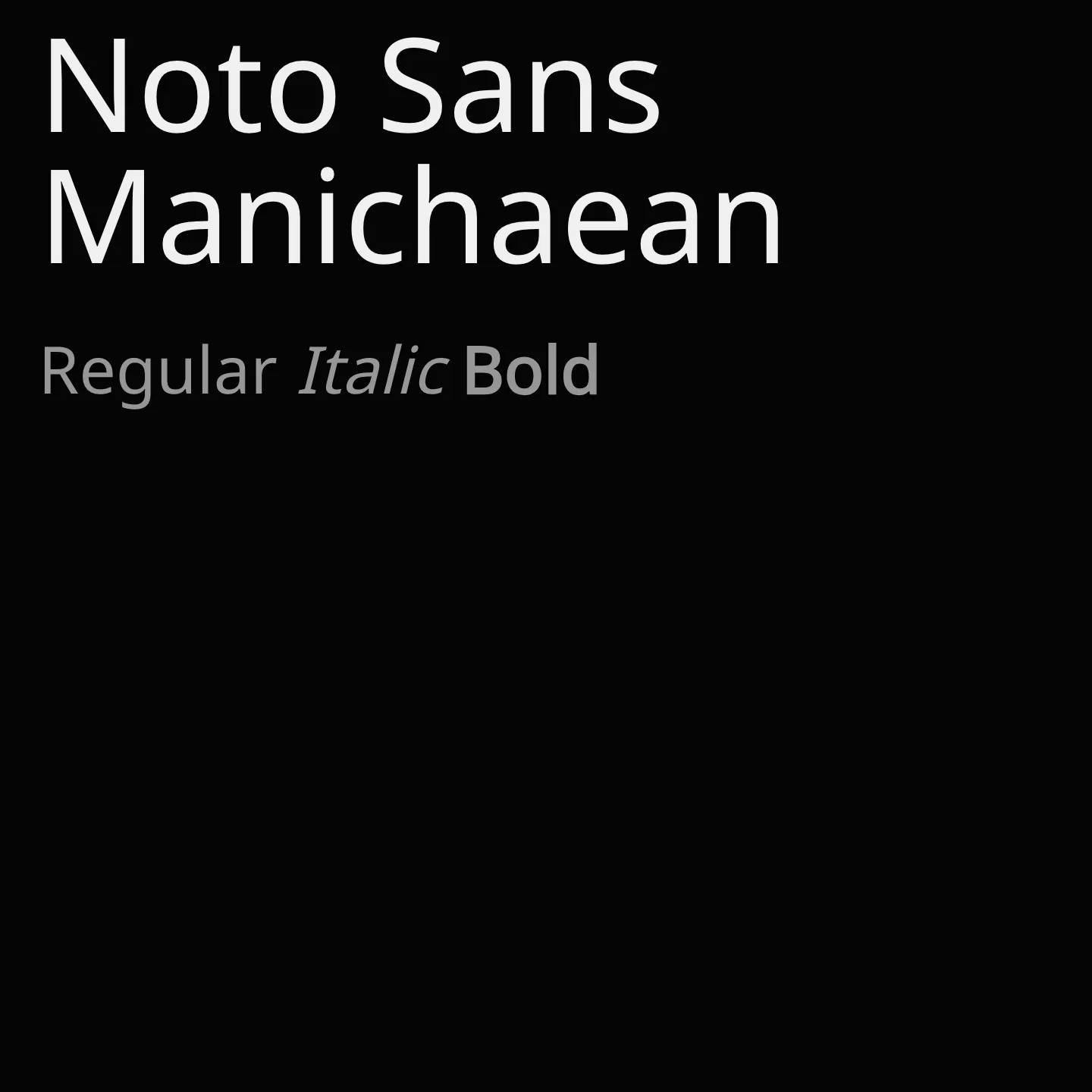 Noto Sans Manichaean