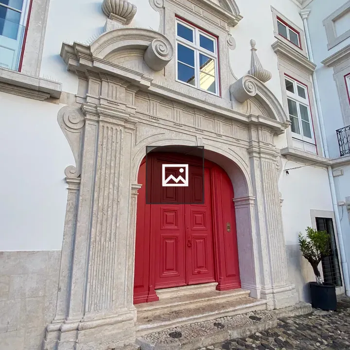 Lisbon Courtyard with Red Door