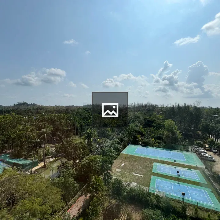Panoramic Landscape with Tennis Courts