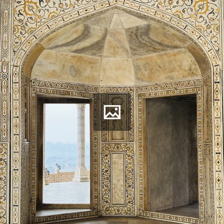 Ornate Archway in Agra Fort