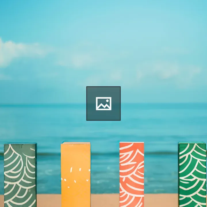 Decorative pillars on beach side