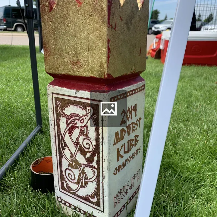 King Kubb ornamental crown on grass