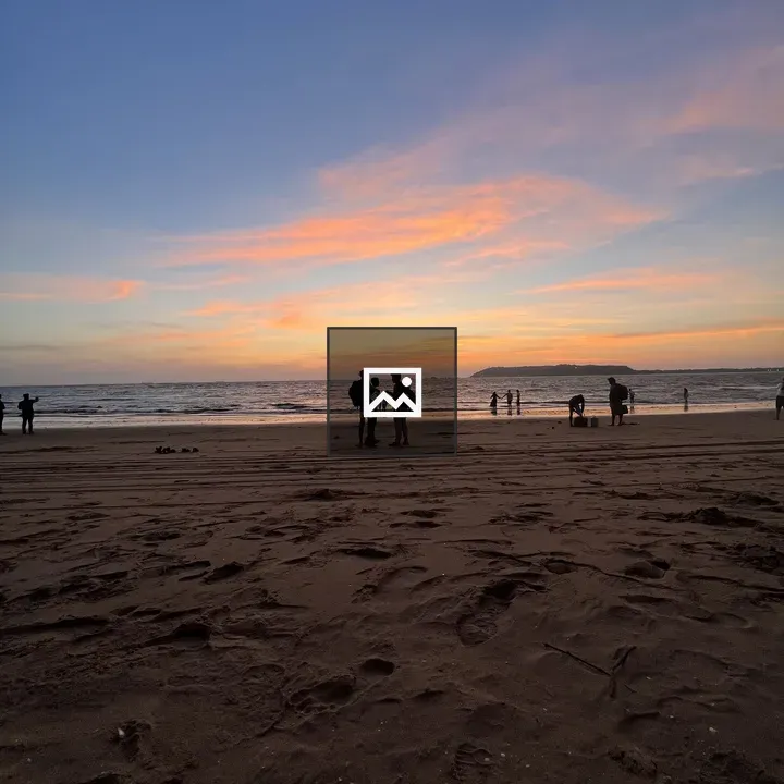 Beach at Sunset Silhouettes