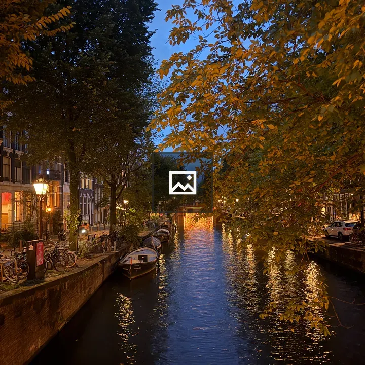 Canal at Twilight with Boats