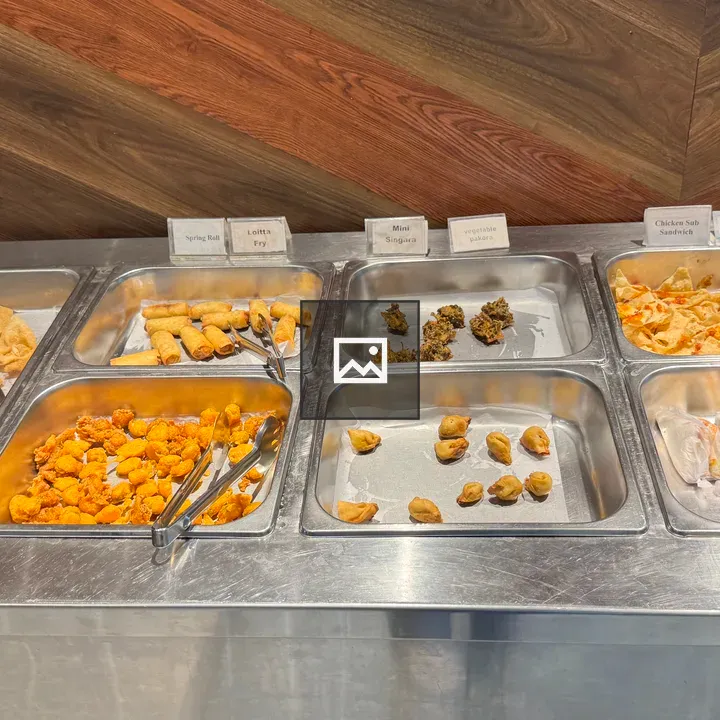 Buffet station with appetizers