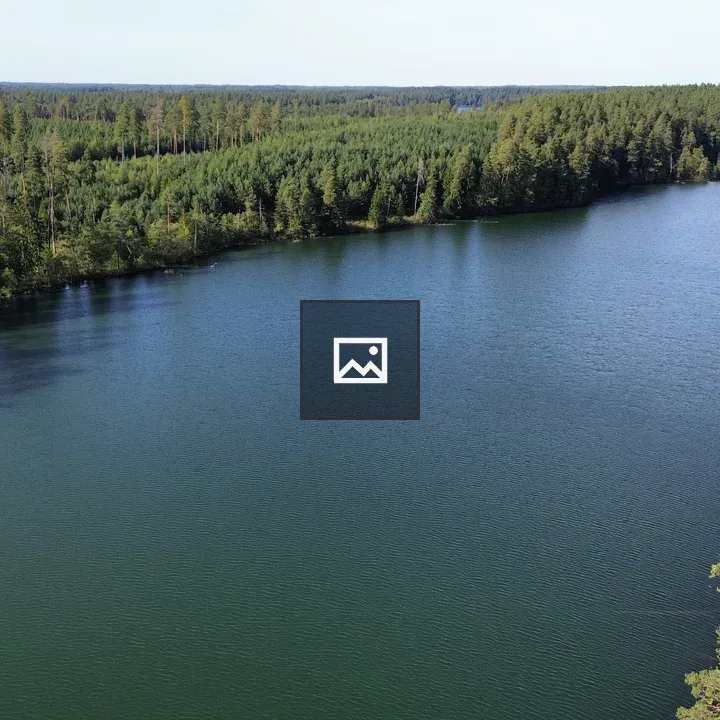 Drone lake view over Lithuania