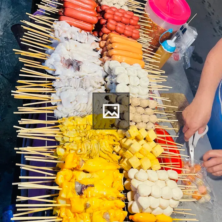 Street food skewers