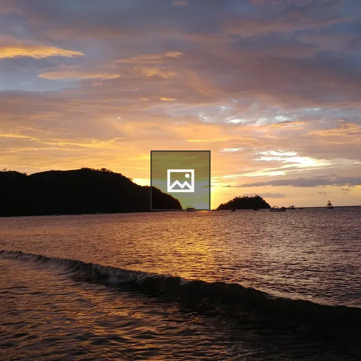 Sunset Beach with Boats