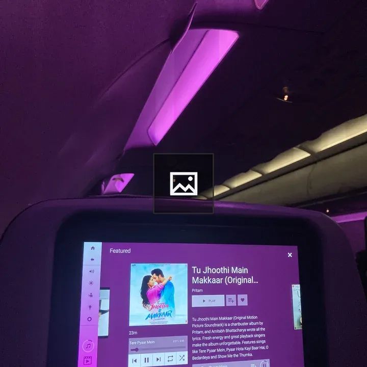 Listening to Indian Music on Flight Display