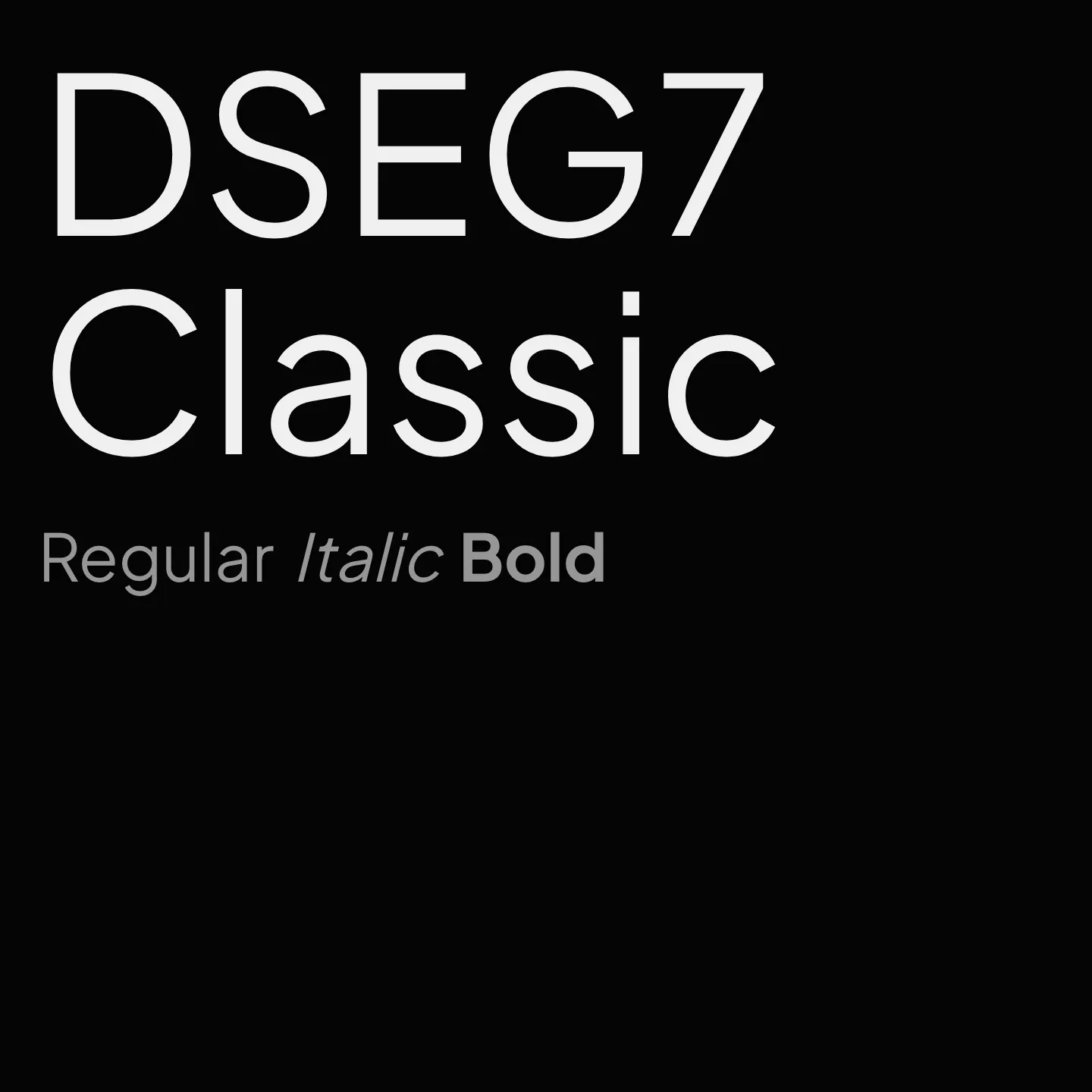 DSEG7 Classic