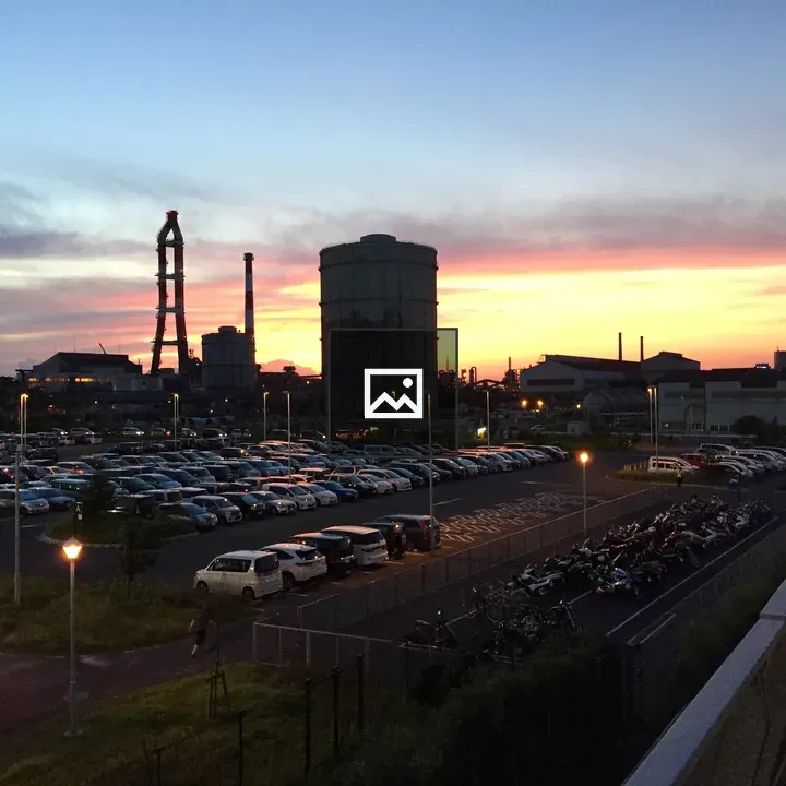 Factories Bathed in Evening Sun