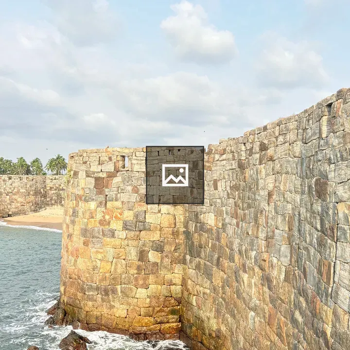 Stone Fort Wall by the Sea