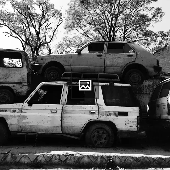 White Jeep with Car on Top