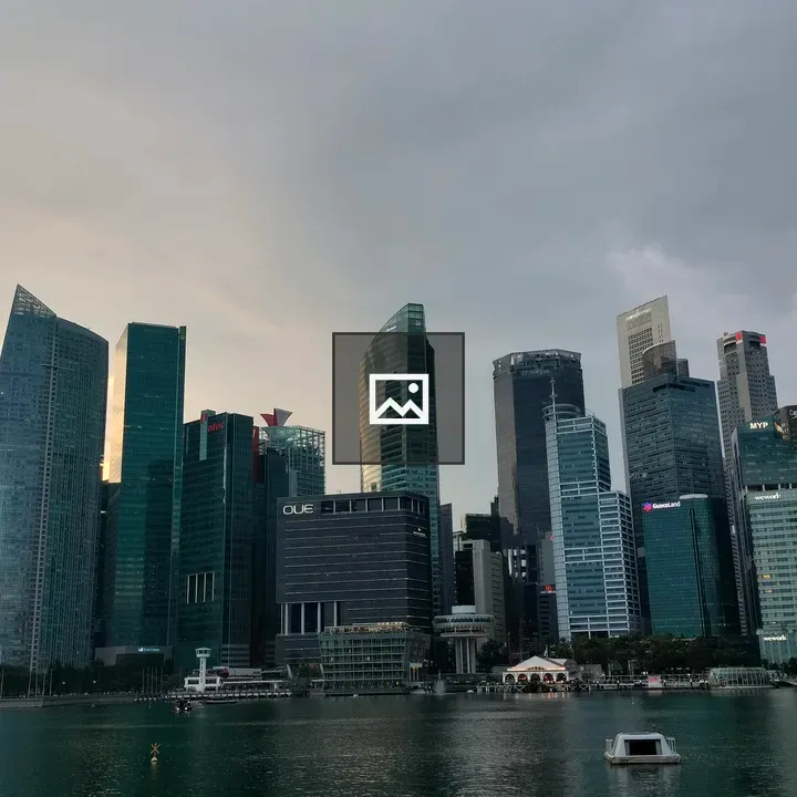 Marina Bay skyline at sunset