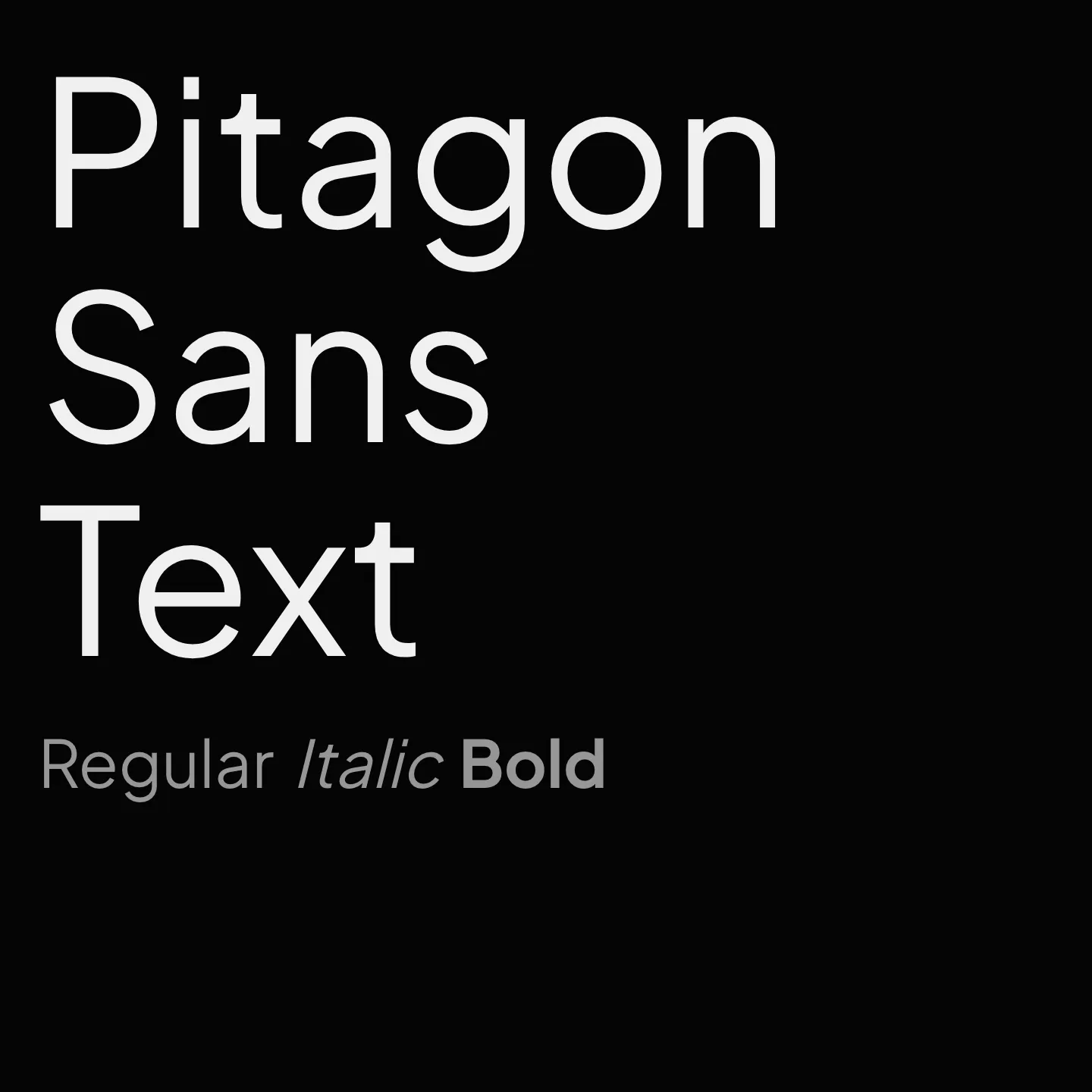 Pitagon Sans Text