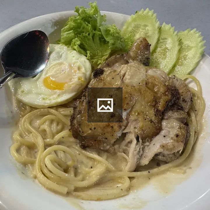 Spaghetti Carbonara Plate