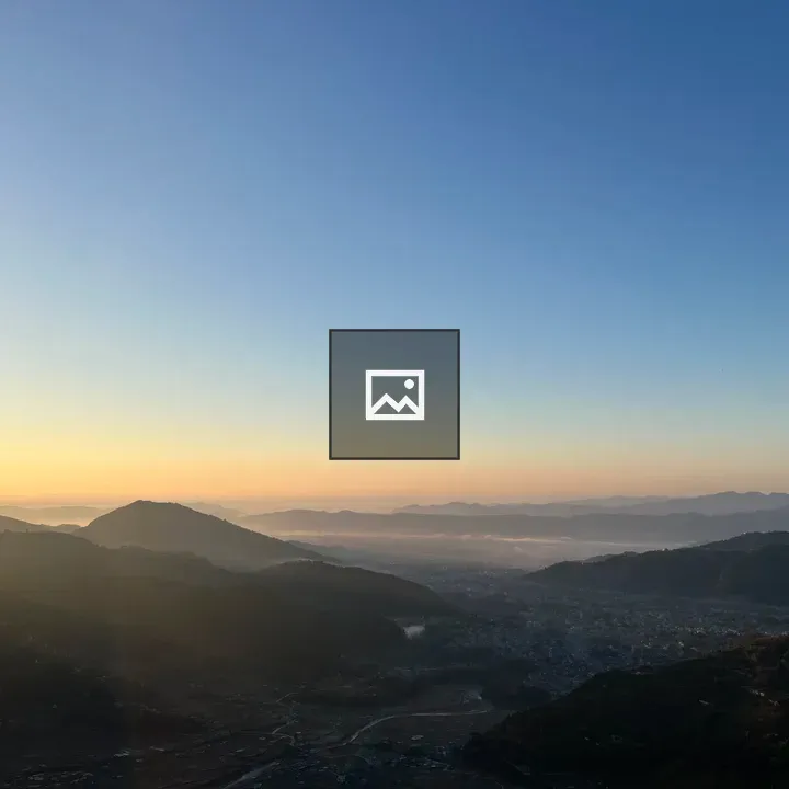 Sunrise Landscape with Hills and Sky
