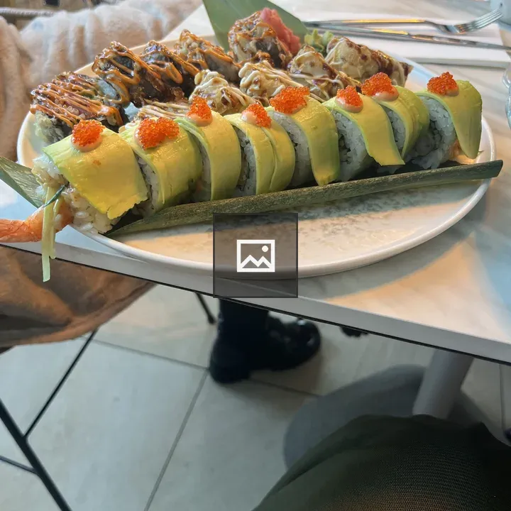 Sushi Rolls on Plate