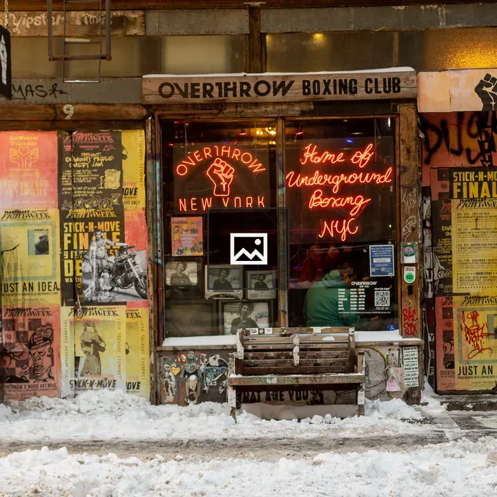 Boxing Club on Snowy Day