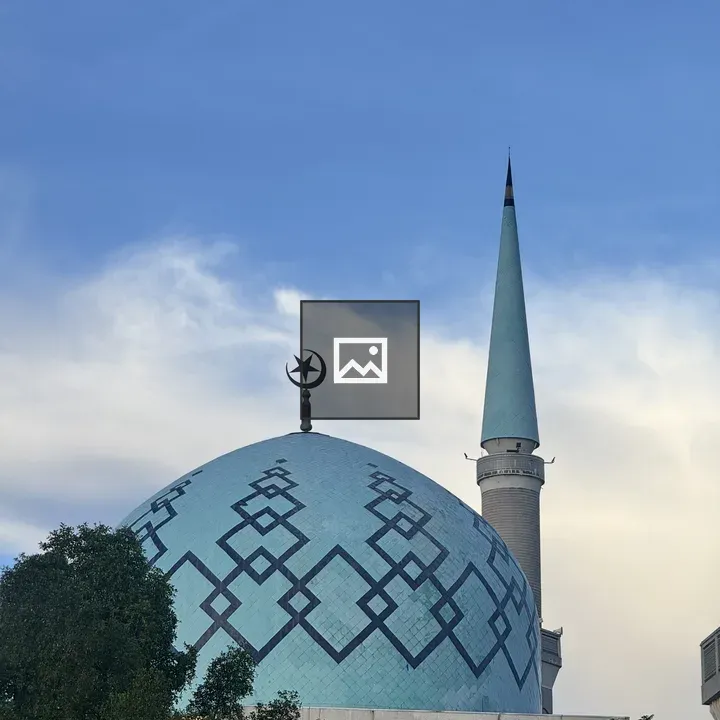 Mosque with turquoise dome