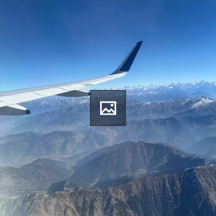 Flight Wing Over Mountains