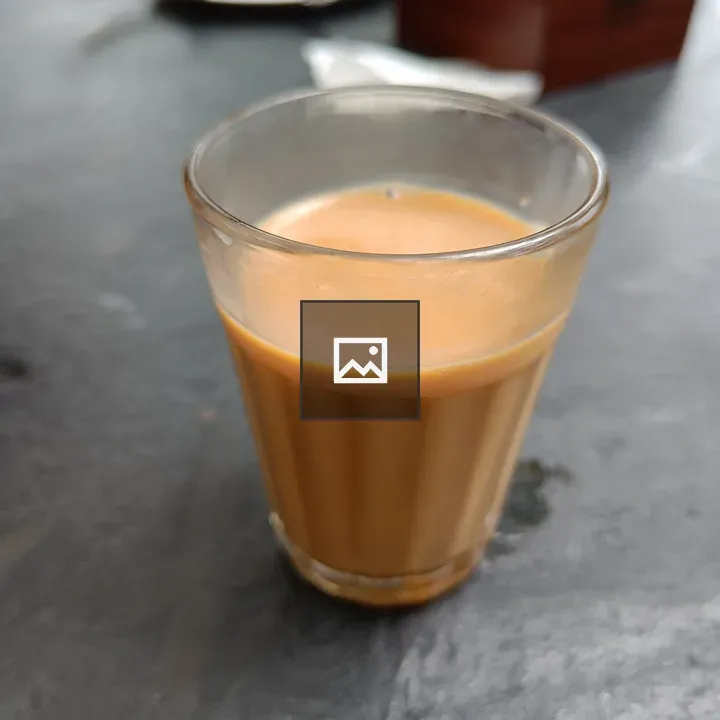 Glass Cup of Milk Tea