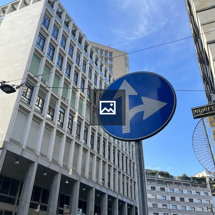 Directional street sign in Milan