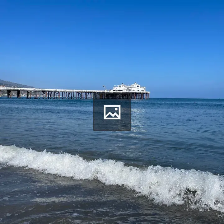Malibu Pier over blue water