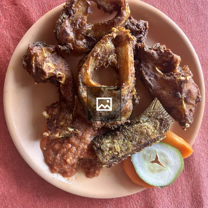 Mouthwatering fish fry on plate