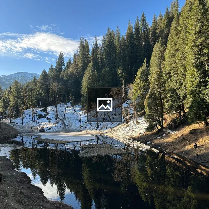 Serene landscape with reflecting water