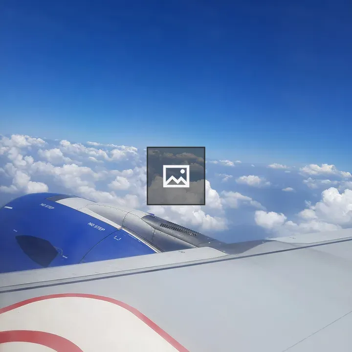 View from Plane Window Clouds