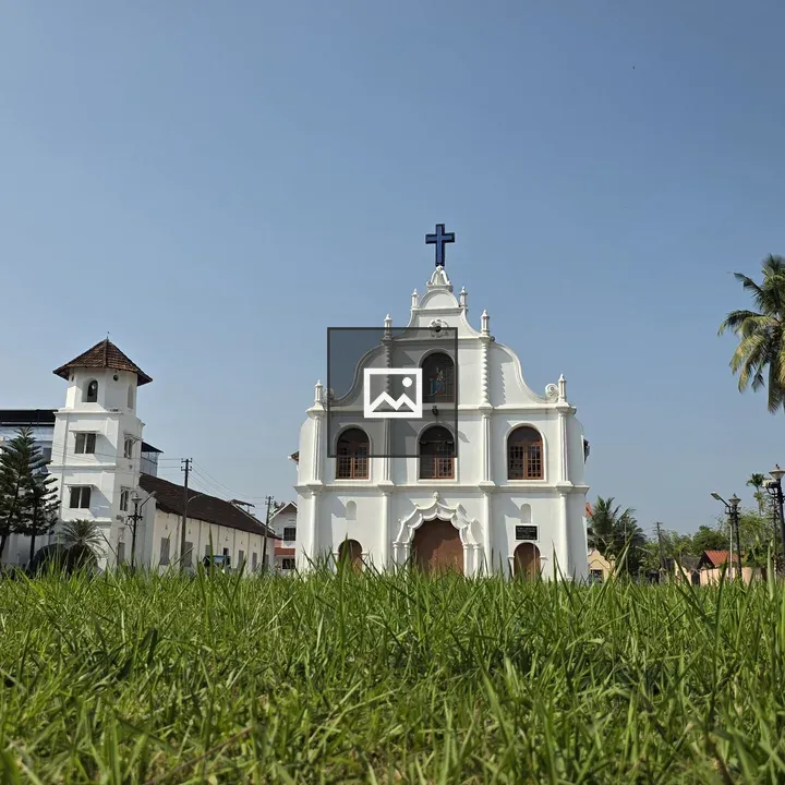 White Catholic Church with Cross