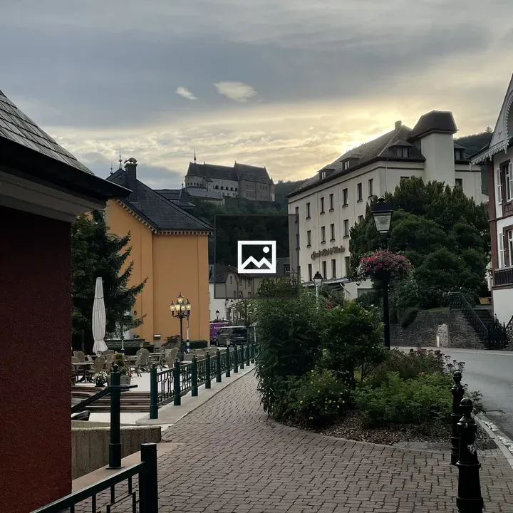 Street in Vianden with Castle