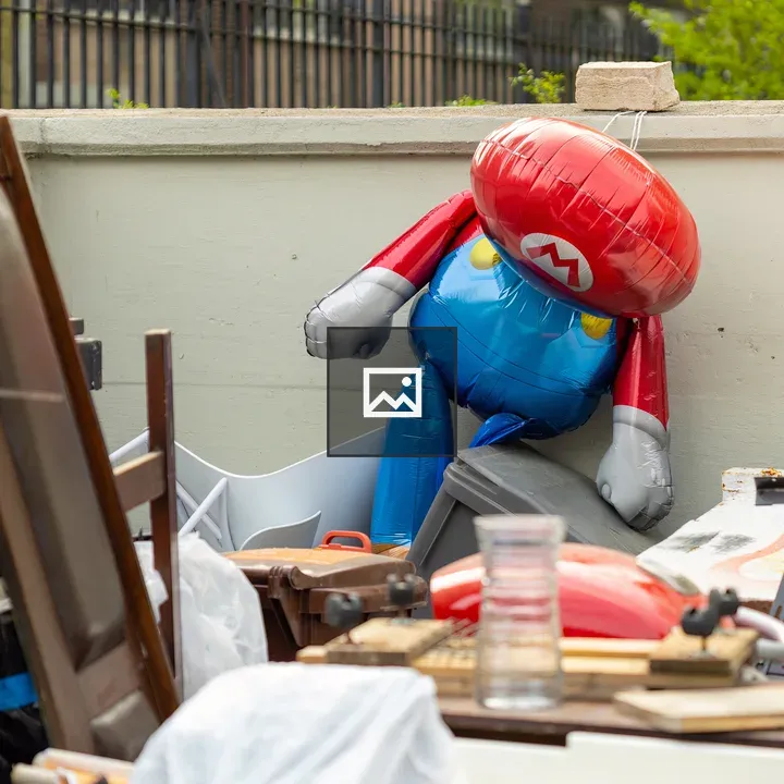 Semi-deflated Mario balloon