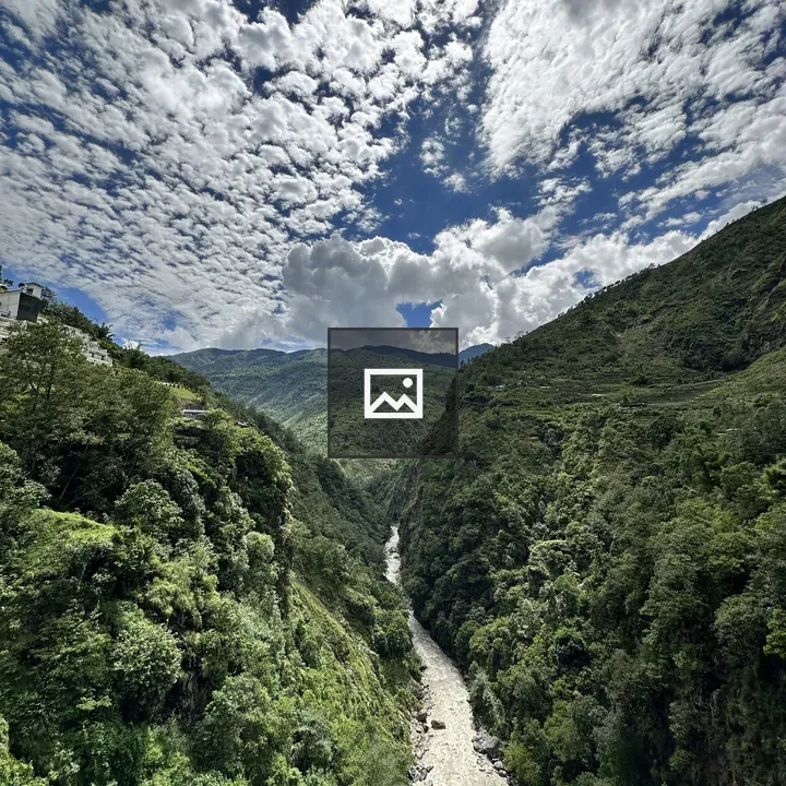 River Through Hills