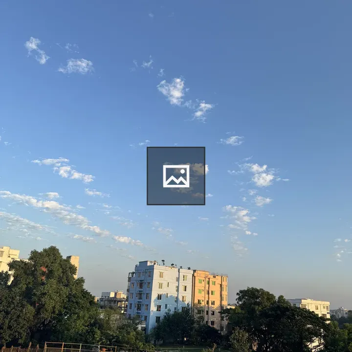Blue Sky Over Residential Buildings