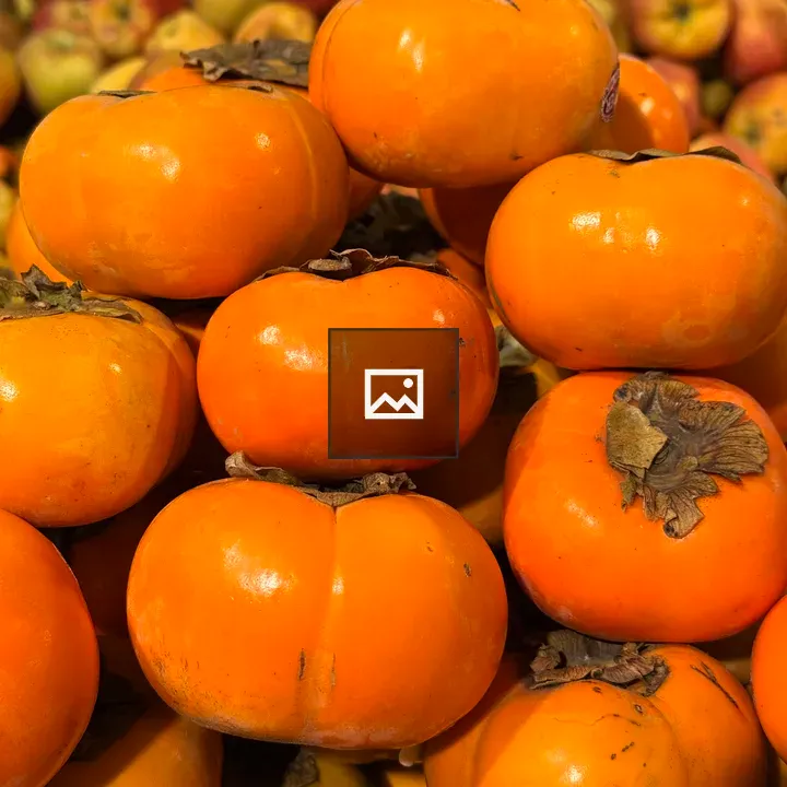 Persimmons on Market Display