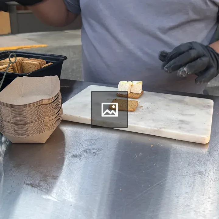 Graham crackers and marshmallows on board