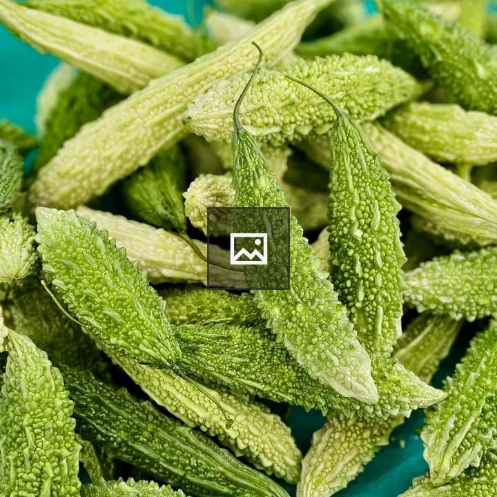 Pile of green bitter gourds