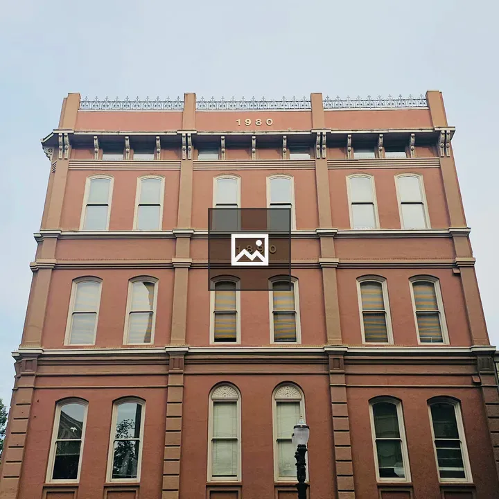 Historic brick building facade