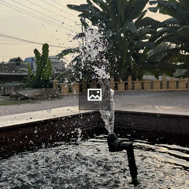 Water fountain spray close-up