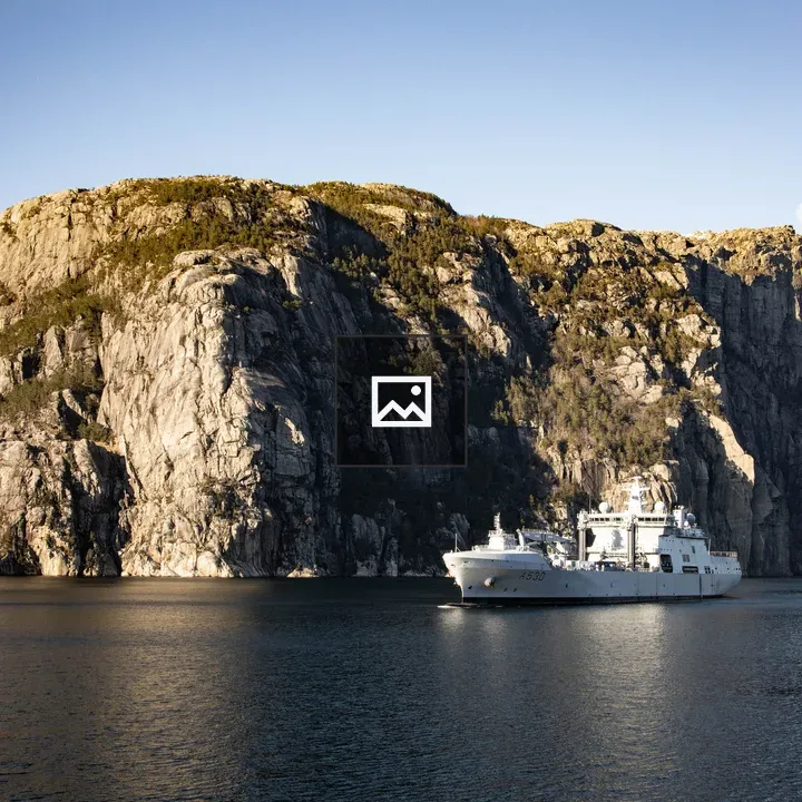Ship in a Norwegian Fjord
