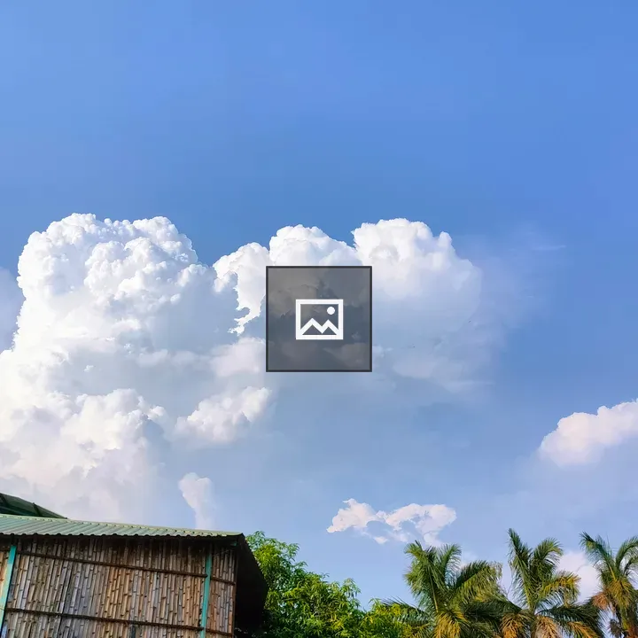 Sky and Trees Over Rooftop