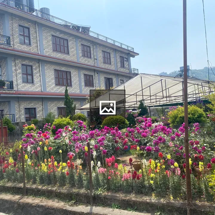 Brick Building with Garden
