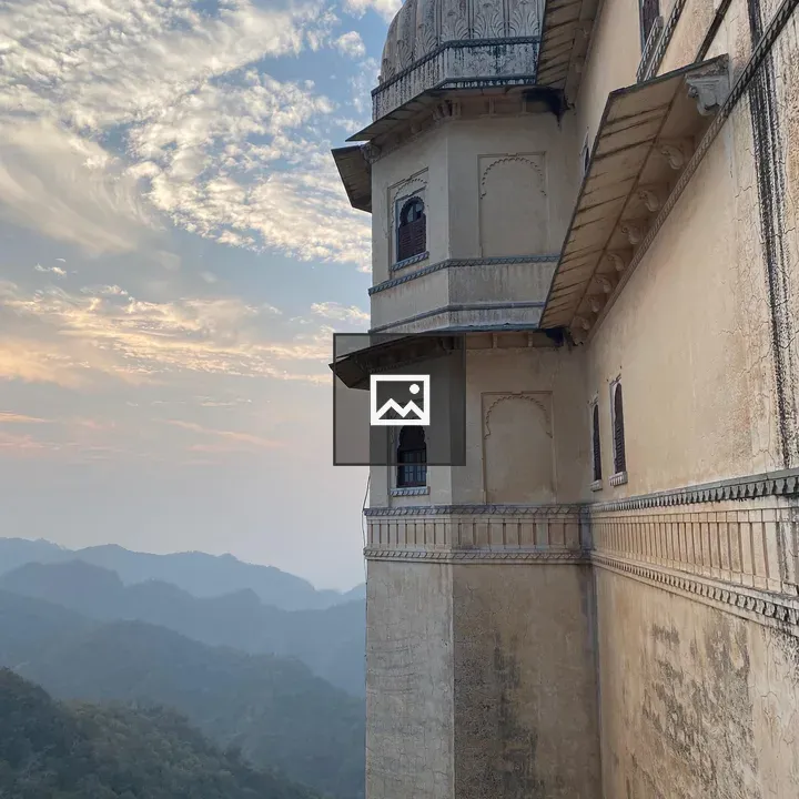 Historic Udaipur building with domed tower