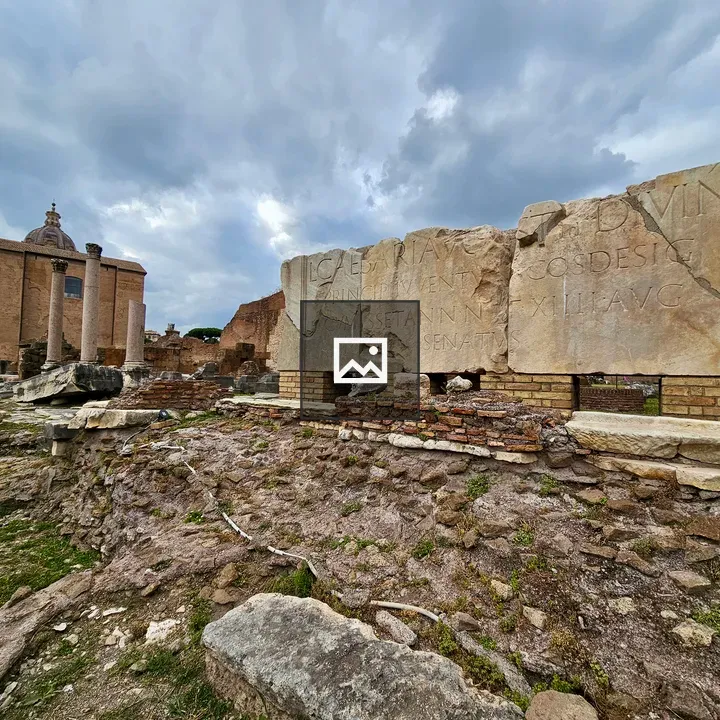 Roman Forum Stone Slabs and Ruins