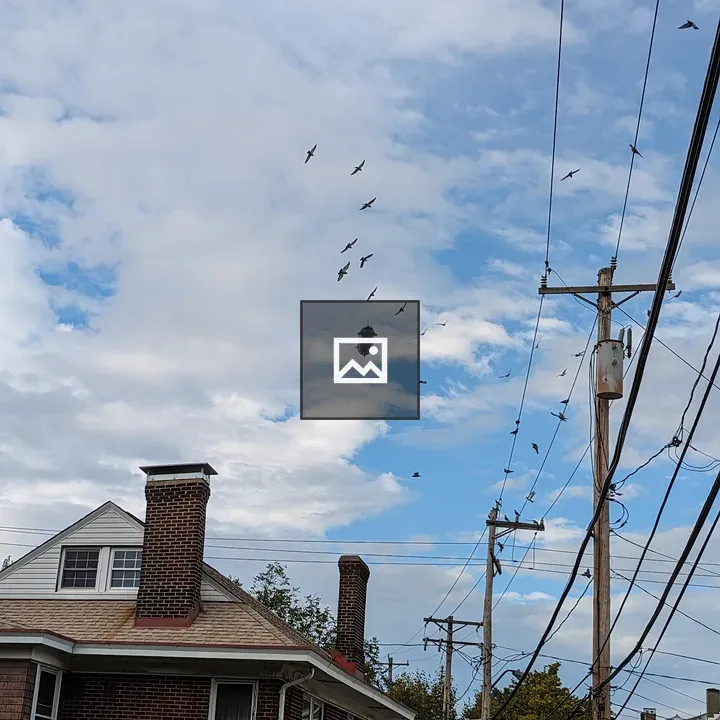 Blimp Over Residential Area